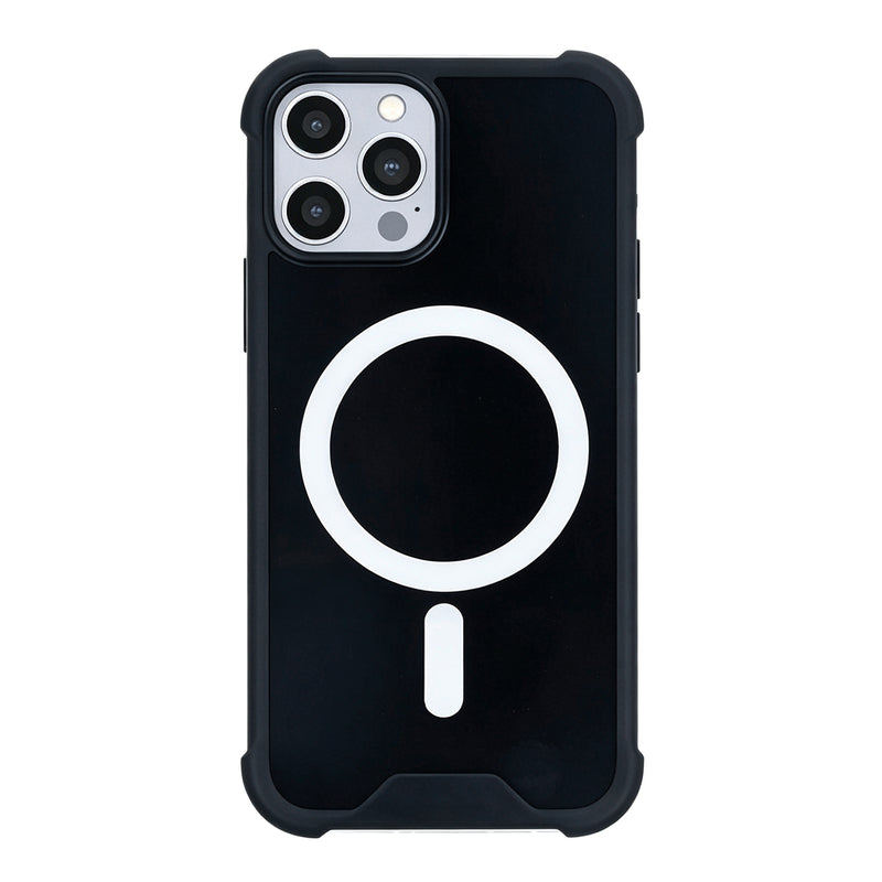 Rixus Anti-Burst Case With MagSafe Compatible For Apple iPhone 12, 12 Pro Black