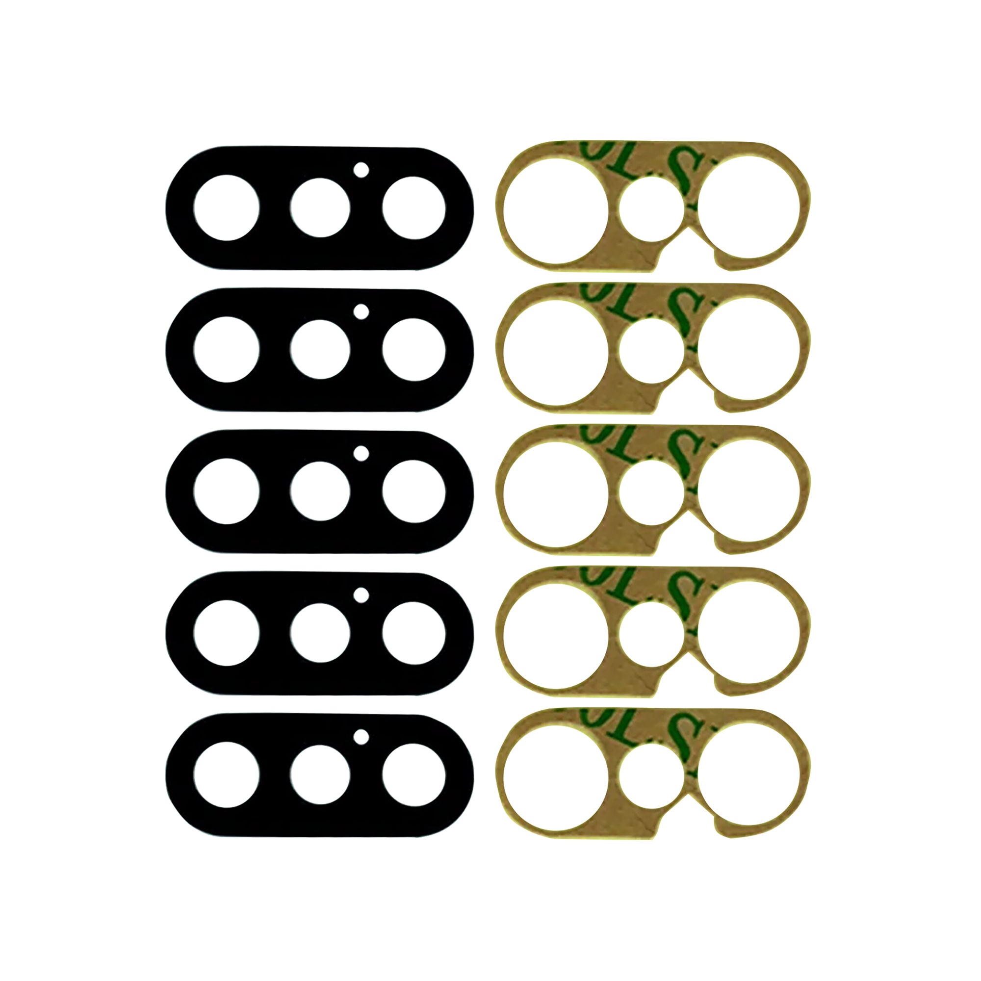 For Apple iPhone XS Max Camera Lens Cover Set Black OEM (5pcs)