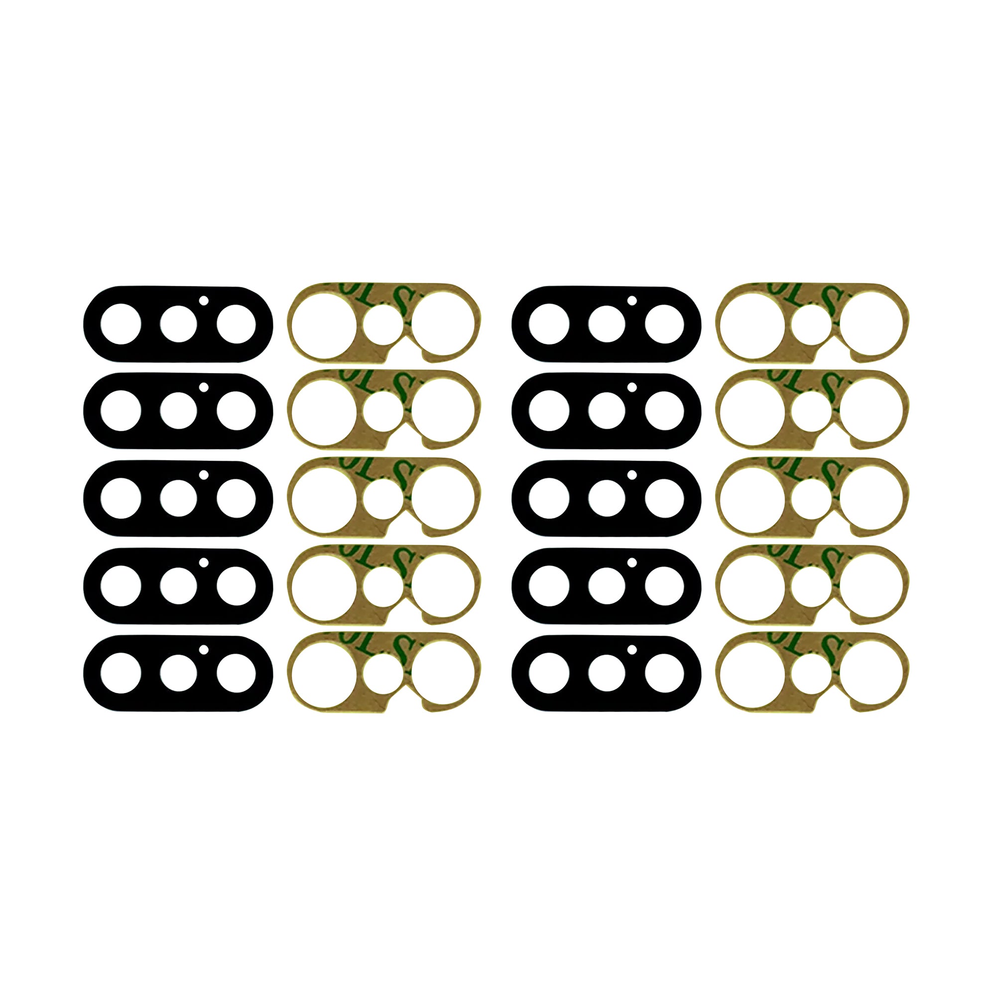 For Apple iPhone XS Max Camera Lens Cover Set Black OEM (5pcs)