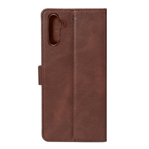 Rixus Bookcase For Samsung Galaxy A25 5G Brown