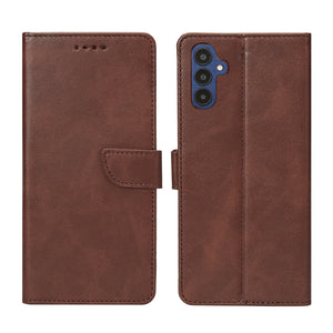 Rixus Bookcase For Samsung Galaxy A25 5G Brown