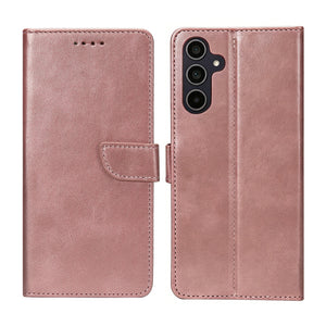 Rixus Bookcase For Samsung Galaxy A35 5G Pink