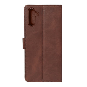 Rixus Bookcase For Samsung Galaxy A35 5G Brown