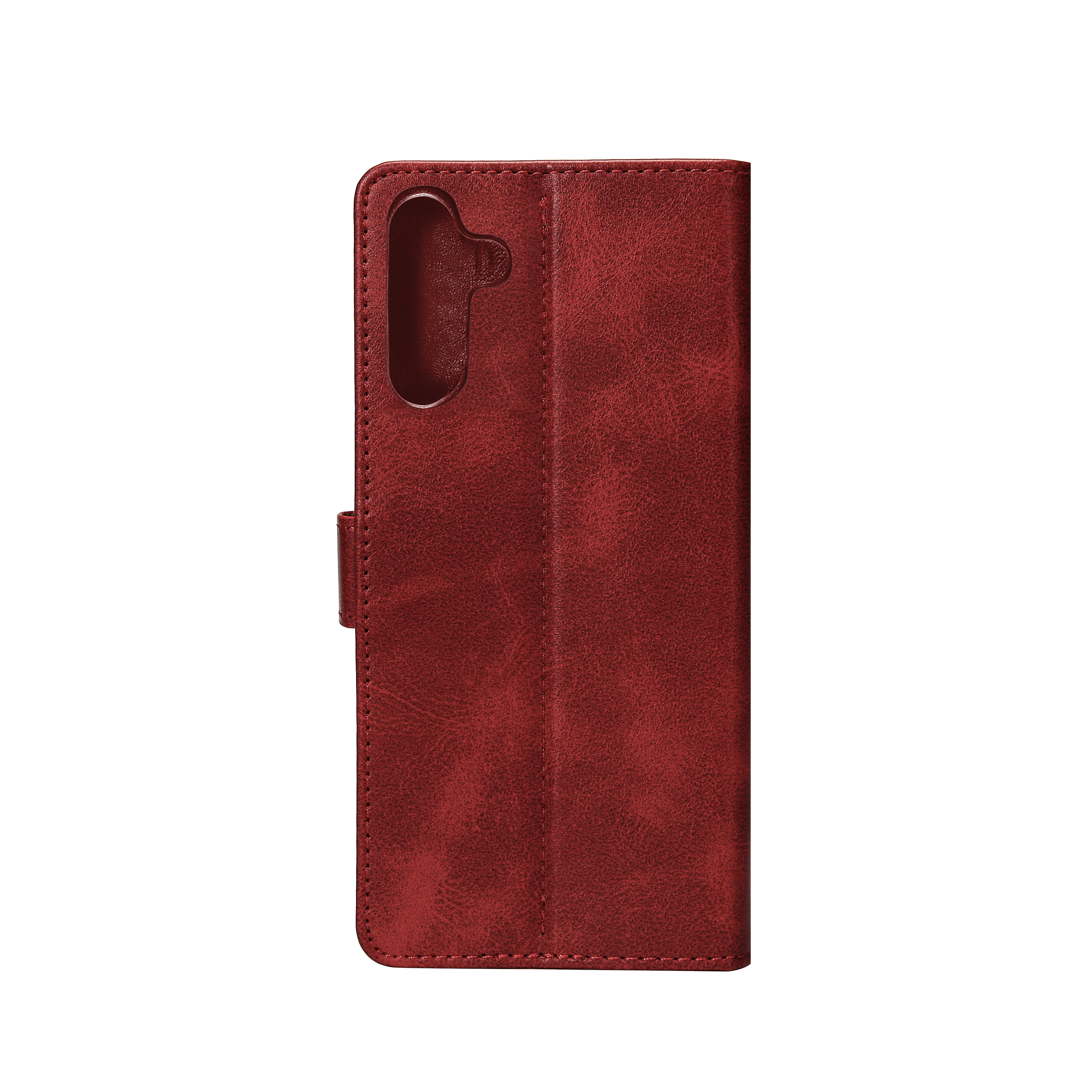 Rixus Bookcase For Samsung Galaxy A15 5G Dark Red