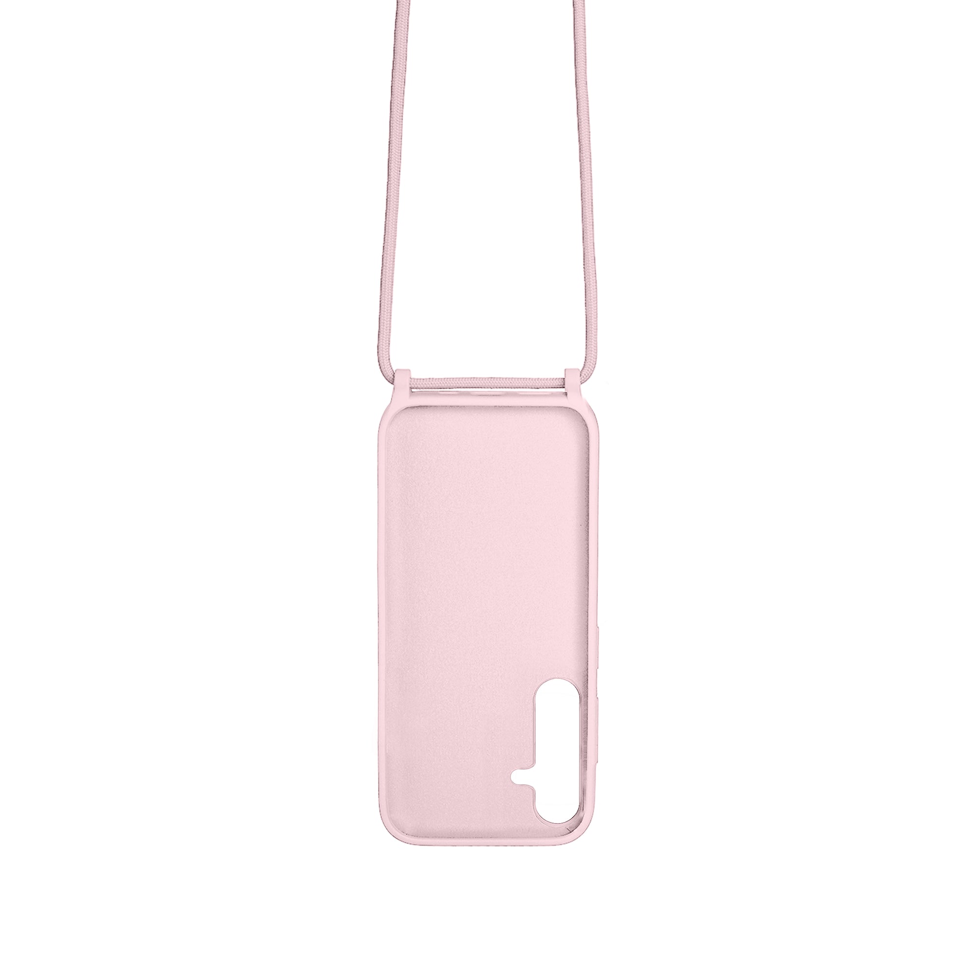 Rixus TPU Necklace Cord Cover For Samsung Galaxy A15 5G Pink