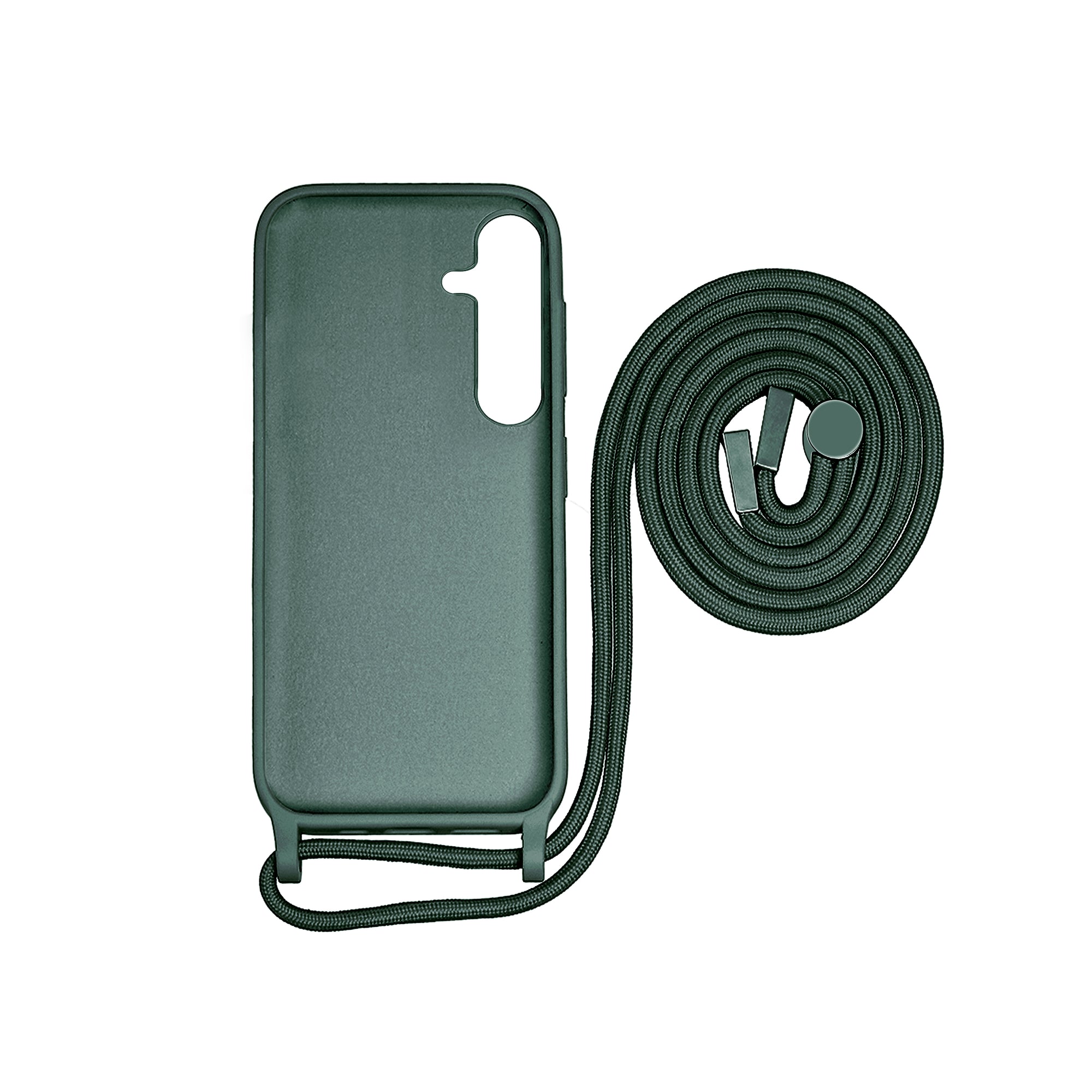 Rixus TPU Necklace Cord Cover For Samsung Galaxy A35 5G Dark Green