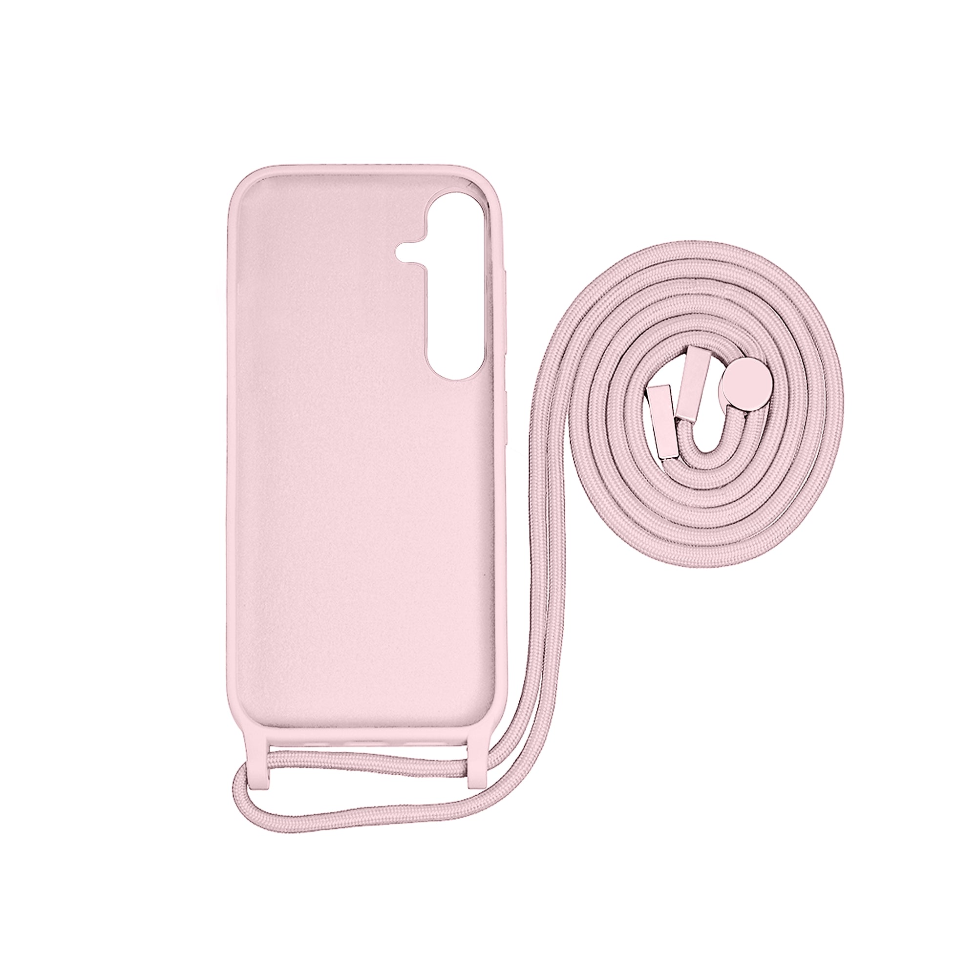 Rixus TPU Necklace Cord Cover For Samsung Galaxy A35 5G Pink