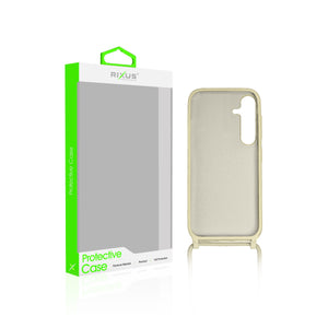 Rixus TPU Necklace Cord Cover For Samsung Galaxy A35 5G Gold