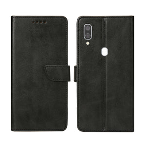 Rixus Bookcase For Samsung Galaxy A40 Black