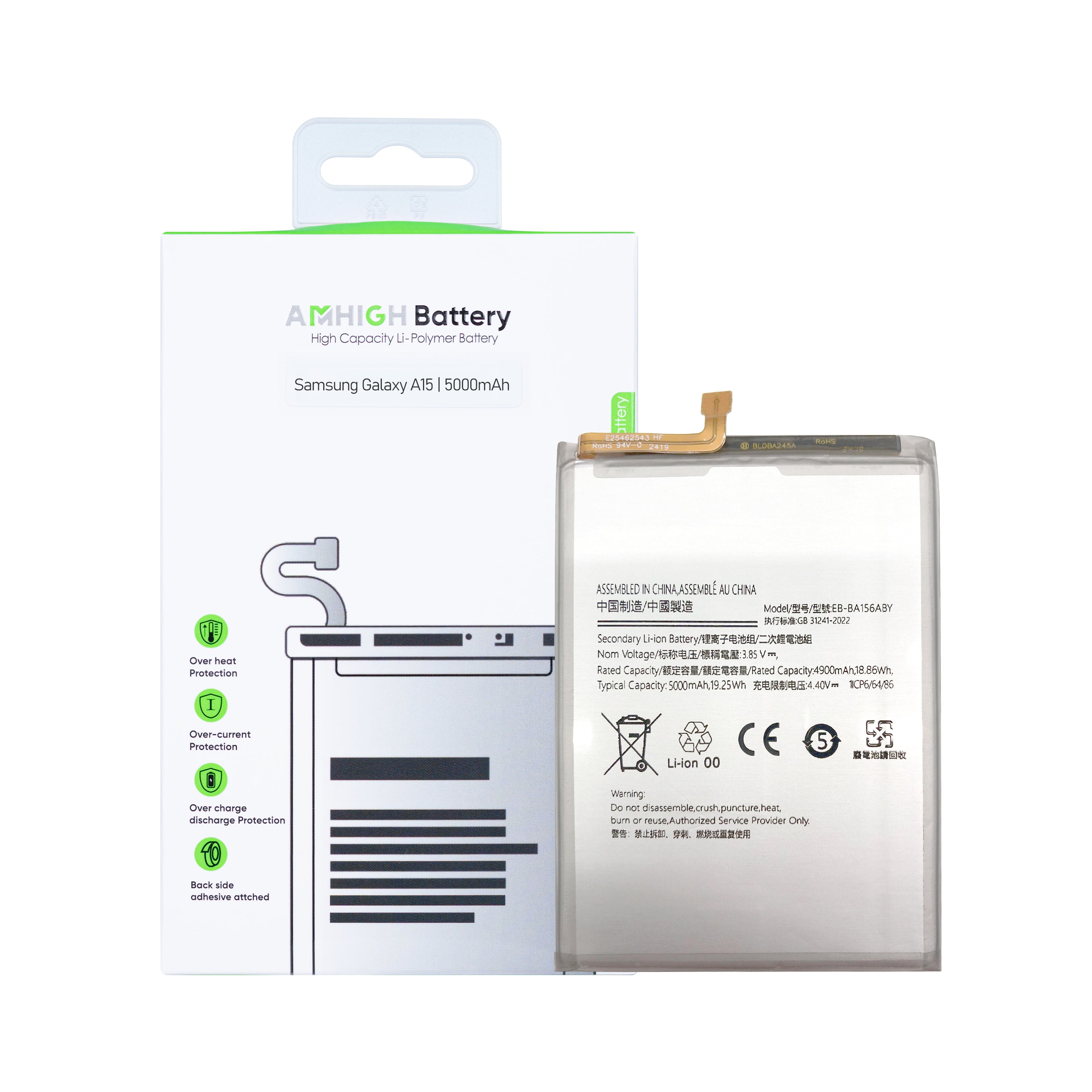 Samsung Galaxy A15 4G A155F, A15 5G A156B Battery EB-BA156ABY OEM