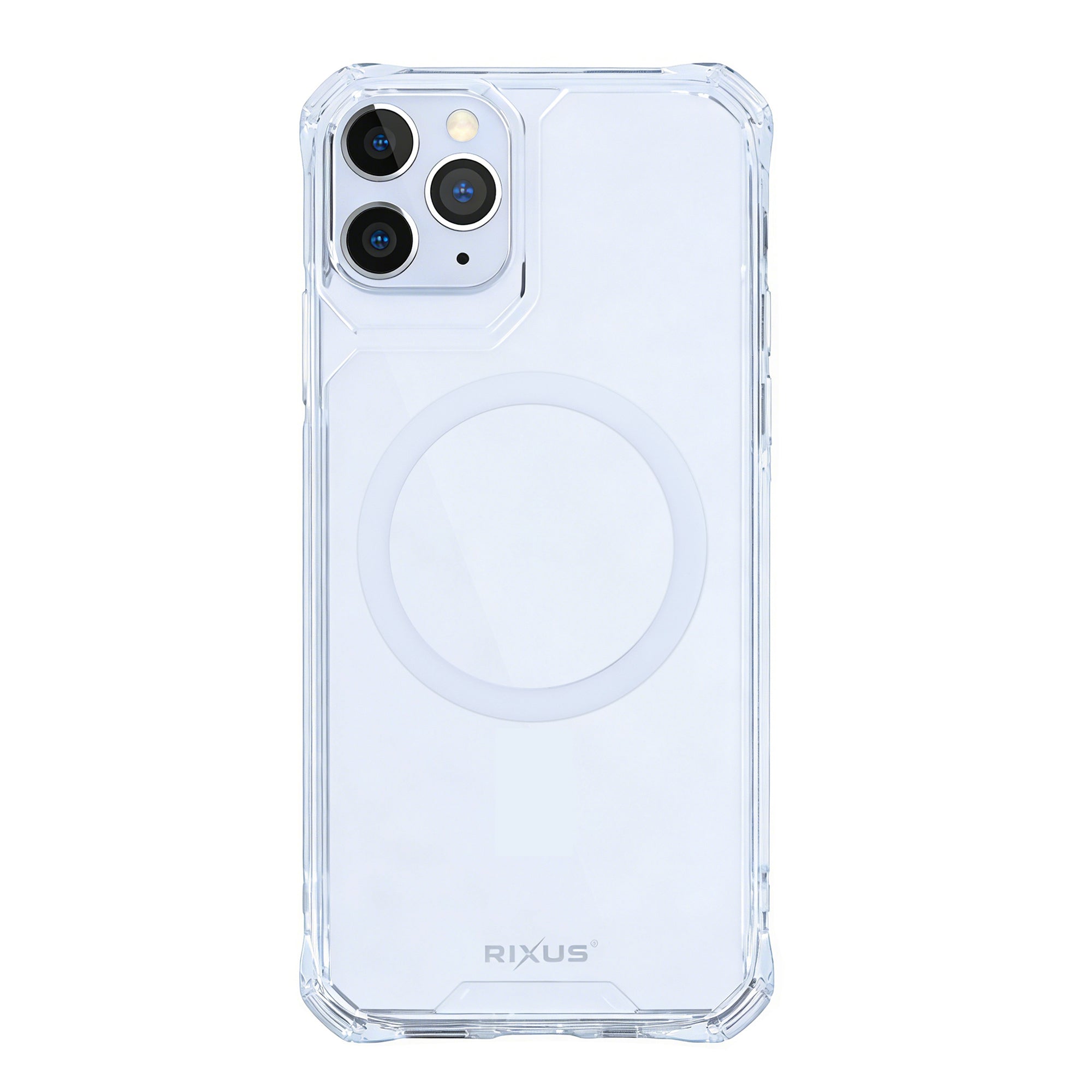 Rixus Armor-X Anti Shock Case With MagSafe Compatible For Apple iPhone 11 Pro Transparent