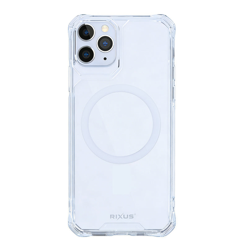Rixus Armor-X Anti Shock Case With MagSafe Compatible For Apple iPhone 11 Pro Transparent