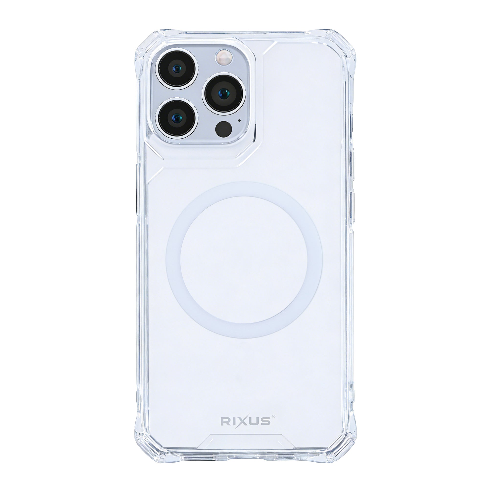 Rixus Armor-X Anti Shock Case With MagSafe Compatible For Apple iPhone 14 Pro Max Transparent