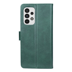 Rixus Bookcase For Samsung Galaxy A53 5G Dark Green