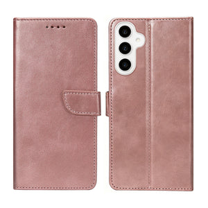 Rixus Bookcase For Samsung Galaxy S23 FE Pink