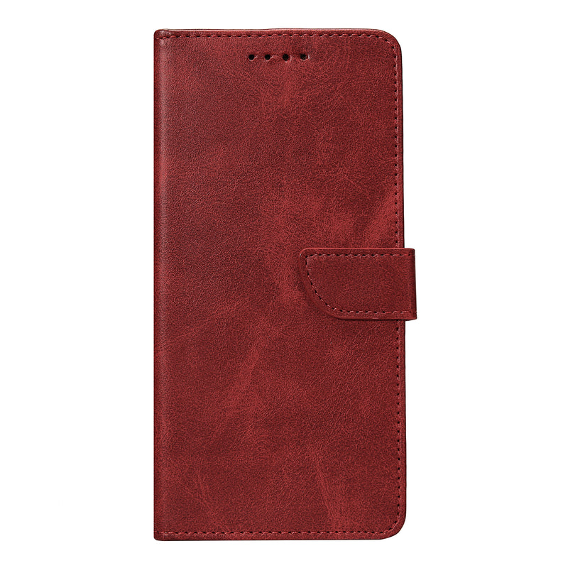 Rixus Bookcase For Samsung Galaxy S23 FE Dark Red