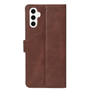 Rixus Bookcase For Samsung Galaxy S23 FE Brown