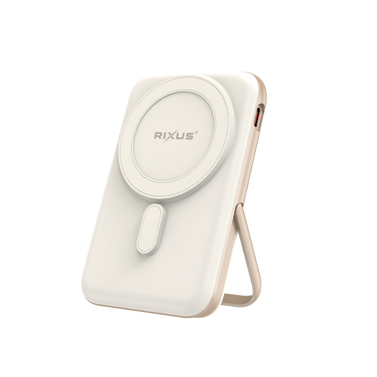 Rixus RXPB37 Portable Magnetic Powerbank 10.000mAh With Stand Rose Gold