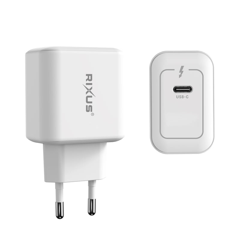 Rixus RXHC25 USB-C Power Adapter 25W White