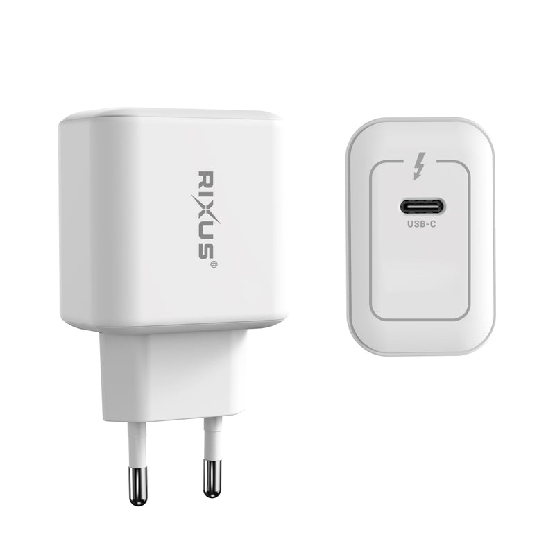 Rixus RXHC33 GaN USB-C Power Adapter 33W White