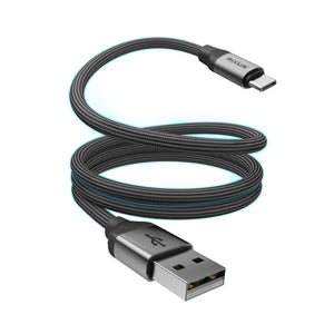 Rixus RXUC61AC Magnetic Charging Cord USB-A To USB-C 1m 15W Black