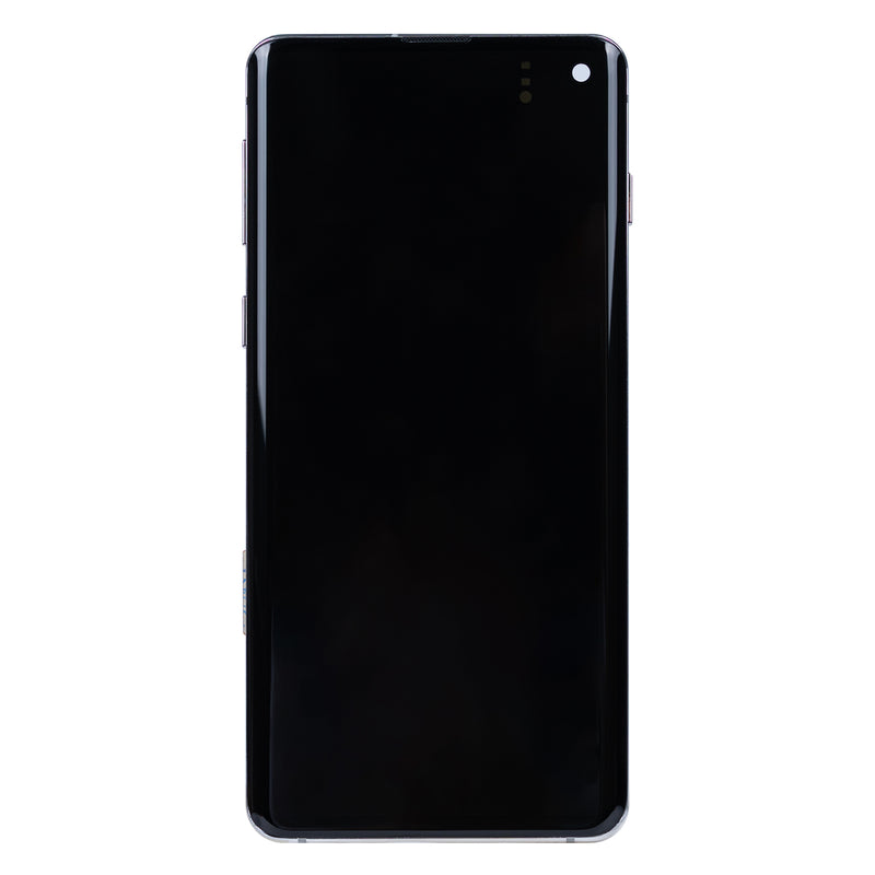 Samsung Galaxy S10 G973F Display And Digitizer With Frame Prism White Refurbished