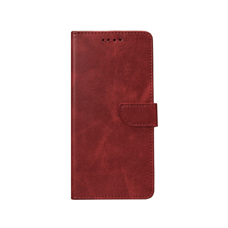 Rixus Bookcase For Samsung Galaxy S20 FE Dark Red