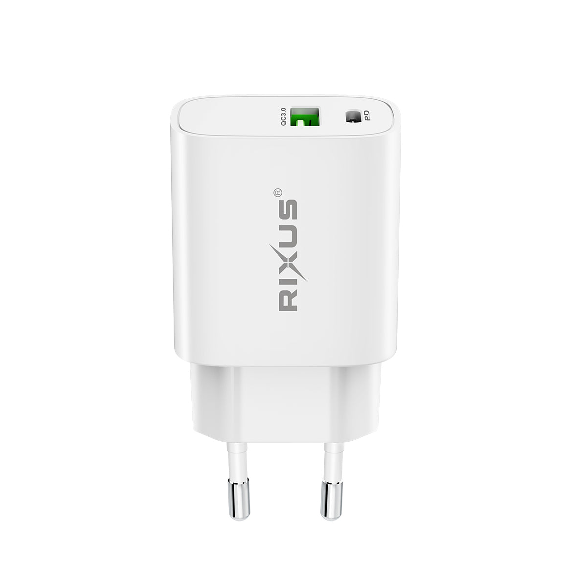 Rixus RX90S Adaptive Fast Charger QC 3.0 And PD 20W (Counter Display)