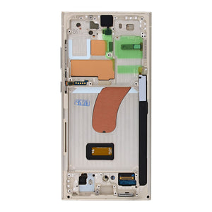 Samsung Galaxy S23 Ultra S918B Display And Digitizer With Frame Cream Pre-Assembled