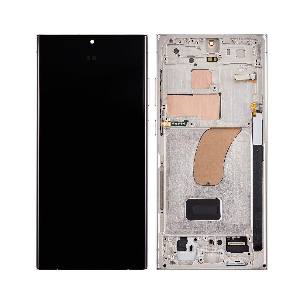 Samsung Galaxy S23 Ultra S918B Display And Digitizer With Frame Cream Pre-Assembled