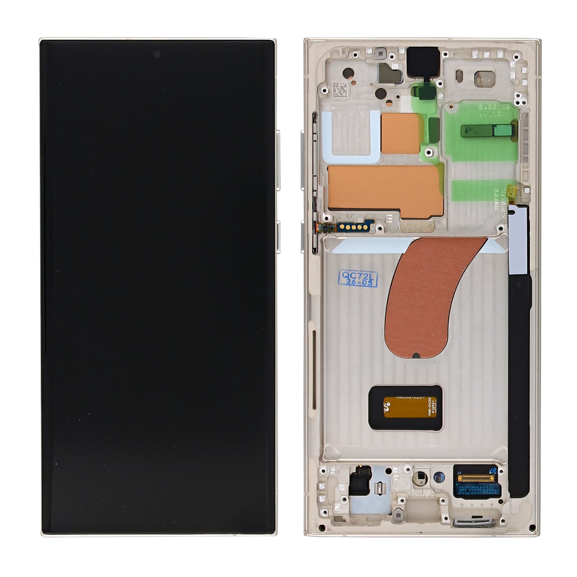 Samsung Galaxy S23 Ultra S918B Display And Digitizer With Frame Cream Pre-Assembled