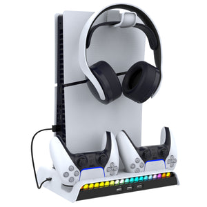 For Sony PlayStation 5 SLIM Multifunctional Charging Dock Set (PG-P5S006) Black And White OEM