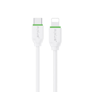 Rixus RX2017L Data Sync And Fast Charge Cable USB-C To Lightning Connector 3m