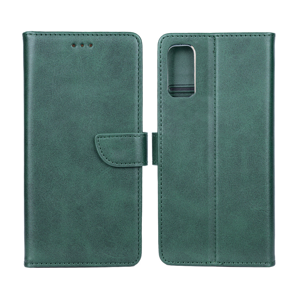 Rixus Bookcase For Samsung Galaxy S20 FE Dark Green