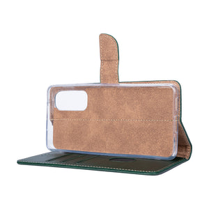 Rixus Bookcase For Samsung Galaxy S20 FE Dark Green