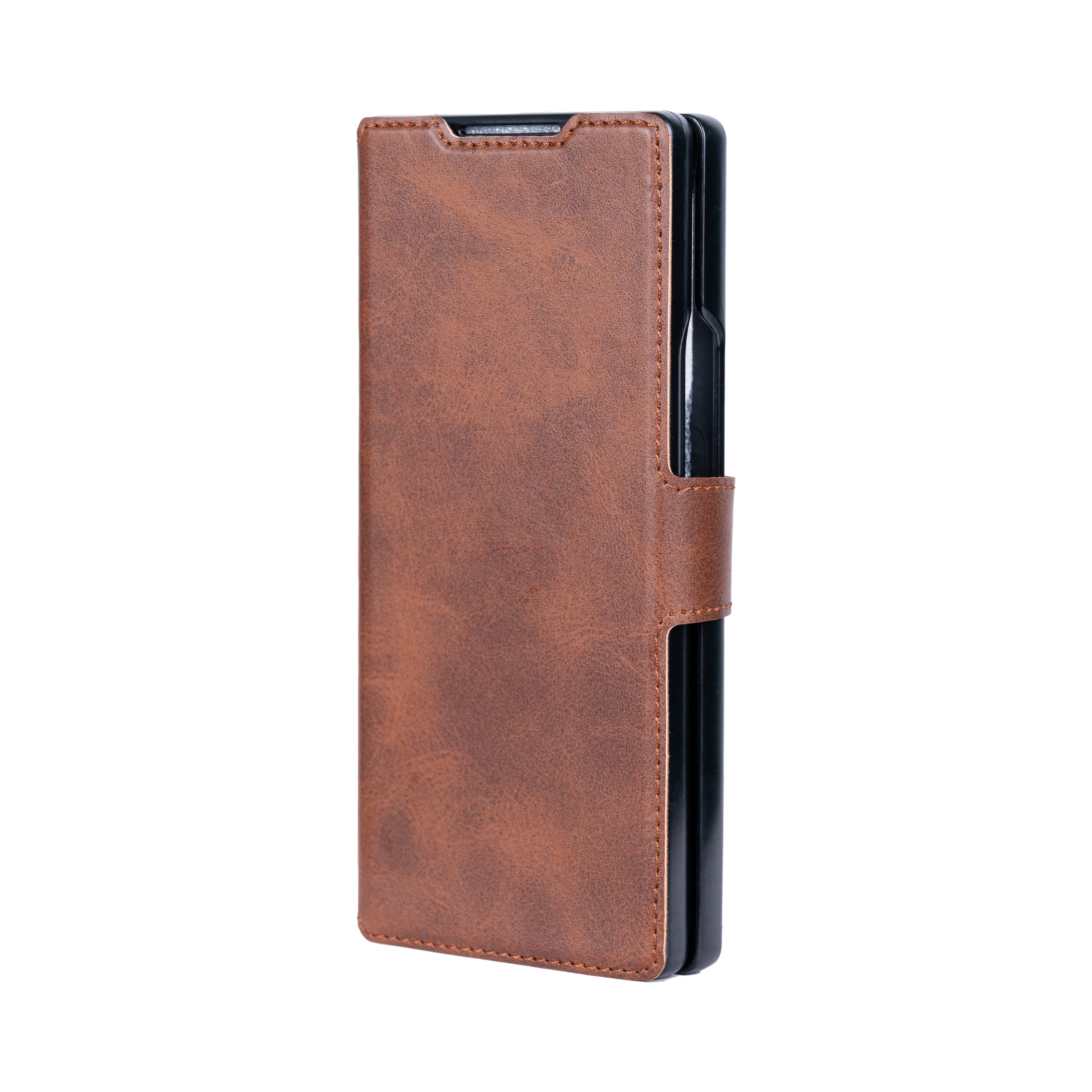 Rixus Wallet Case With Pen Holder For Samsung Galaxy Z Fold6 Brown