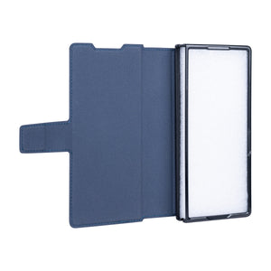 Rixus Wallet Case With Pen Holder For Samsung Galaxy Z Fold6 Blue