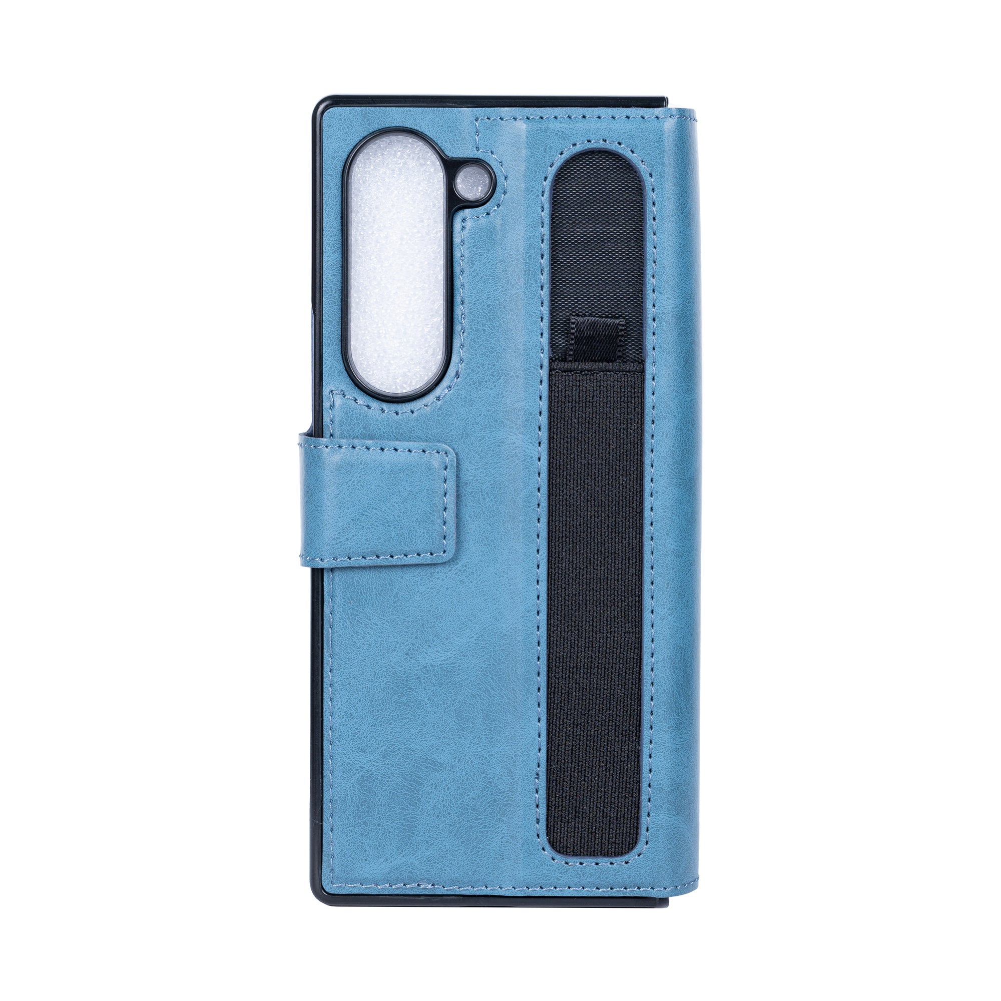 Rixus Wallet Case With Pen Holder For Samsung Galaxy Z Fold6 Sierra Blue