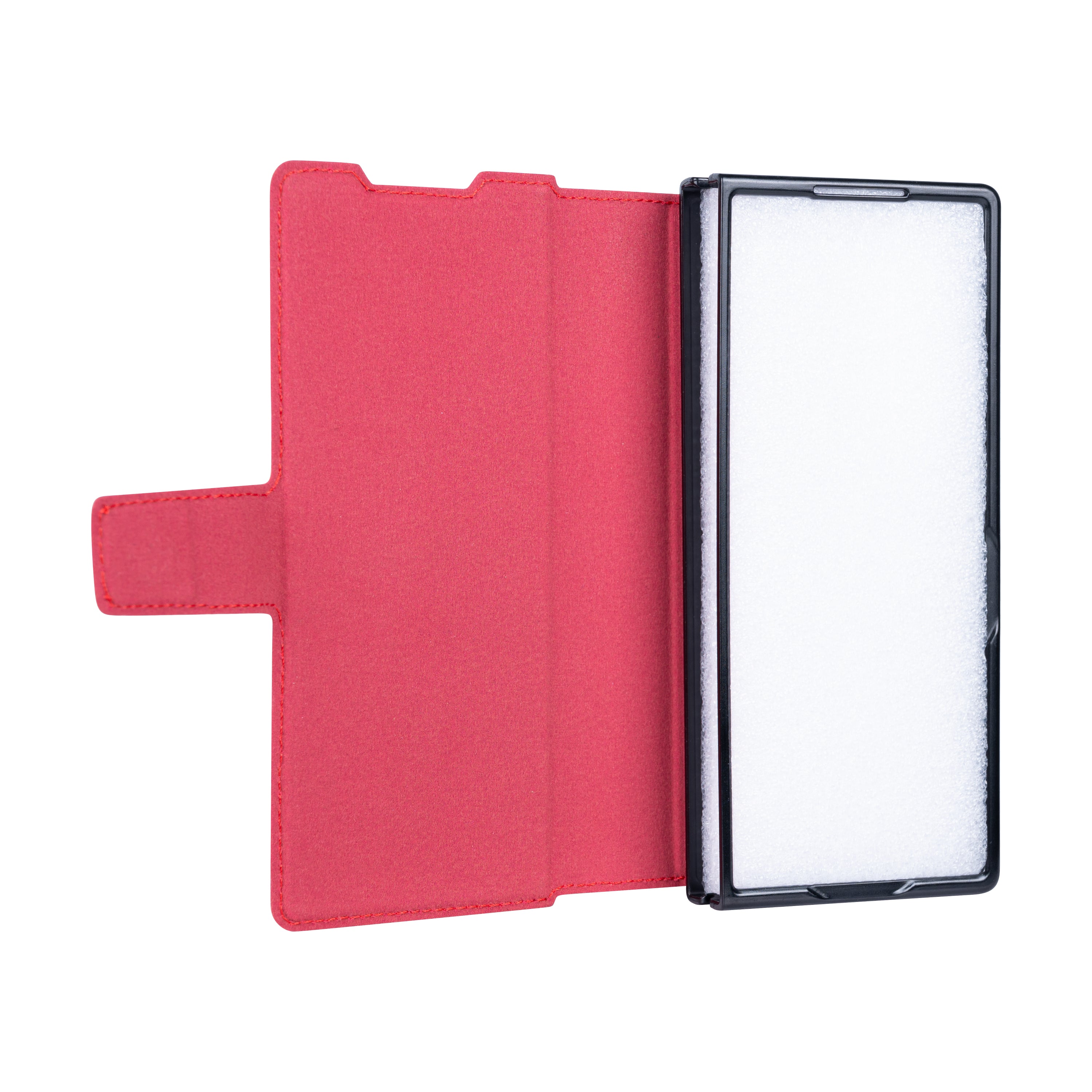Rixus Wallet Case With Pen Holder For Samsung Galaxy Z Fold6 Red