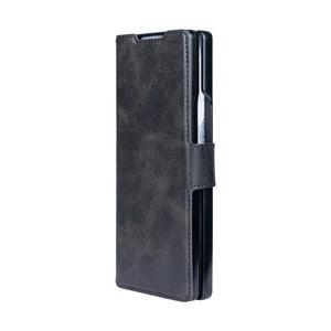 Rixus Wallet Case With Pen Holder For Samsung Galaxy Z Fold5 Black
