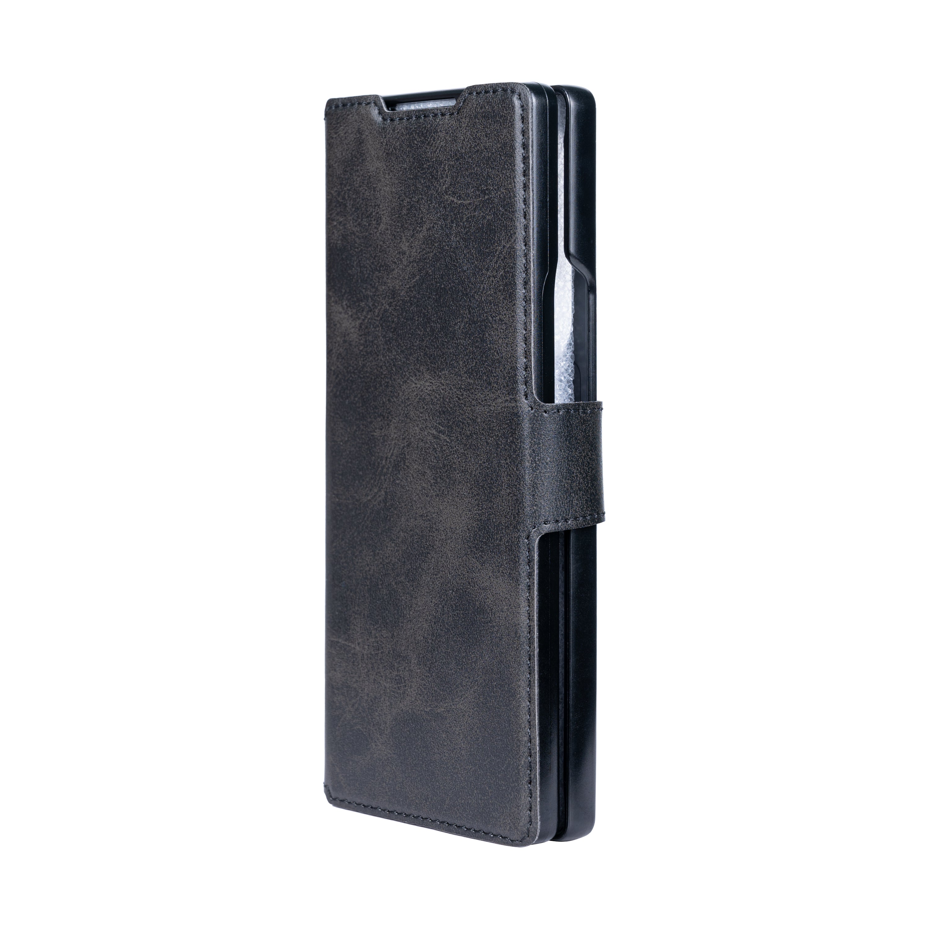 Rixus Wallet Case With Pen Holder For Samsung Galaxy Z Fold5 Black