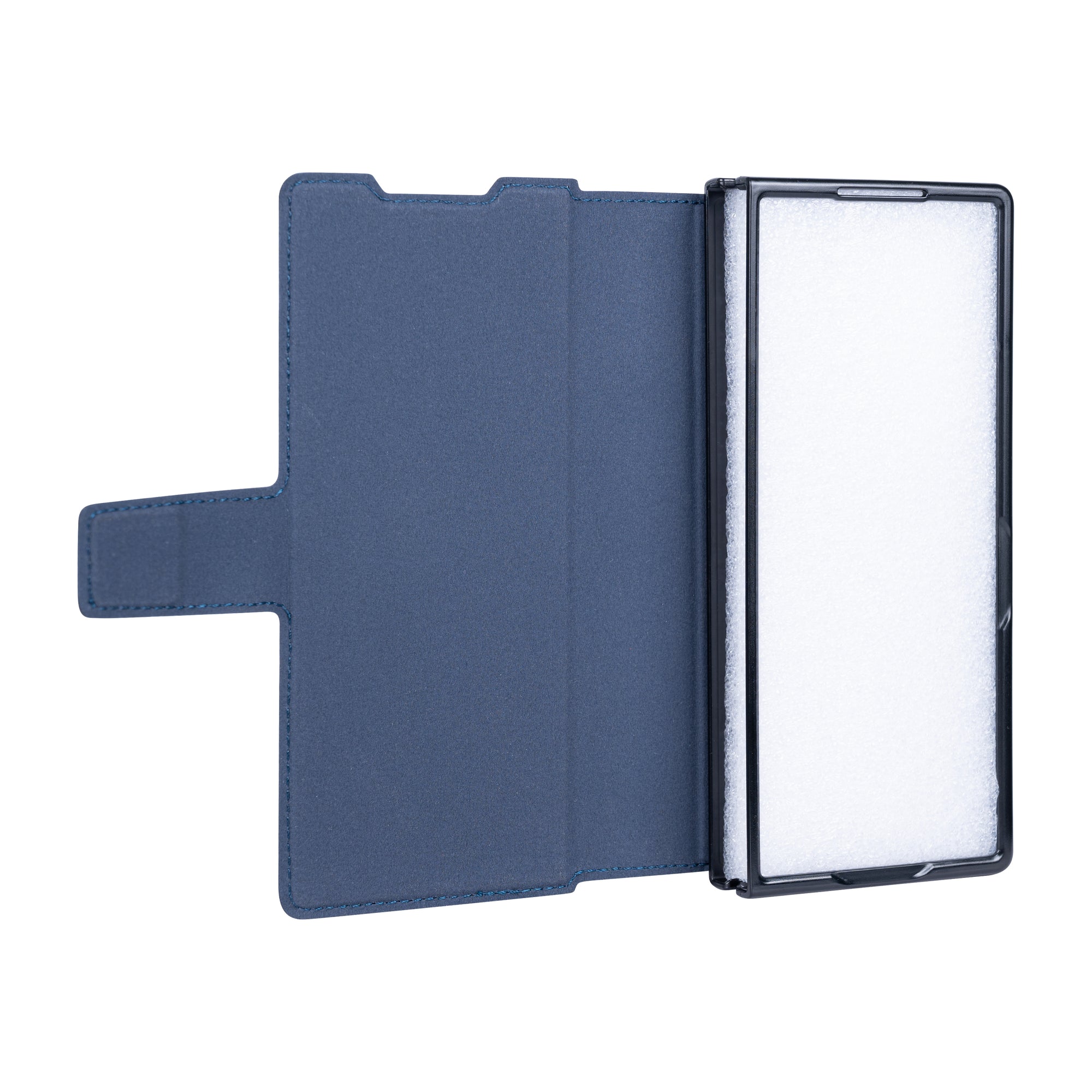 Rixus Wallet Case With Pen Holder For Samsung Galaxy Z Fold5 Blue