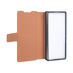 Rixus Wallet Case With Pen Holder For Samsung Galaxy Z Fold4 Brown