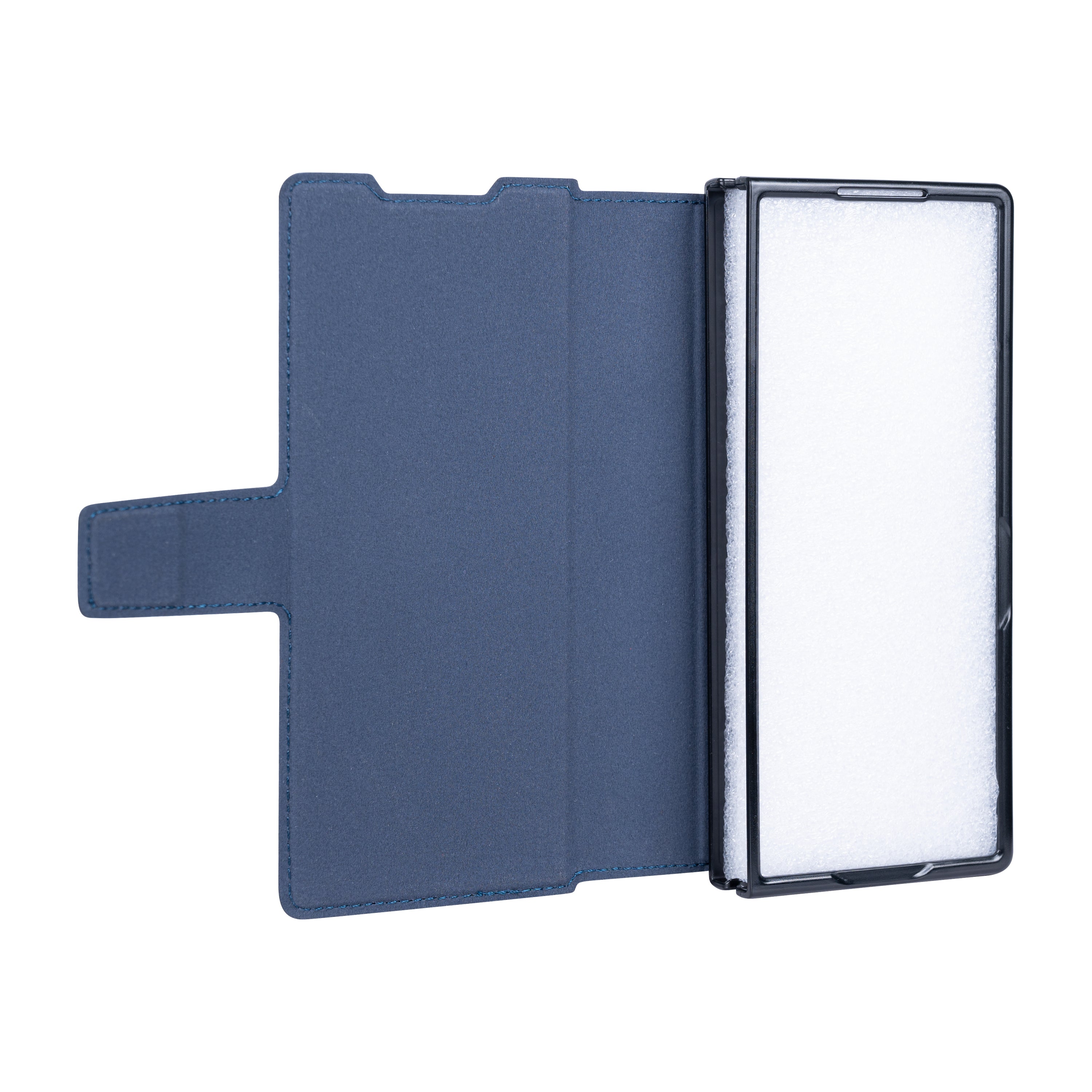 Rixus Wallet Case With Pen Holder For Samsung Galaxy Z Fold4 Blue