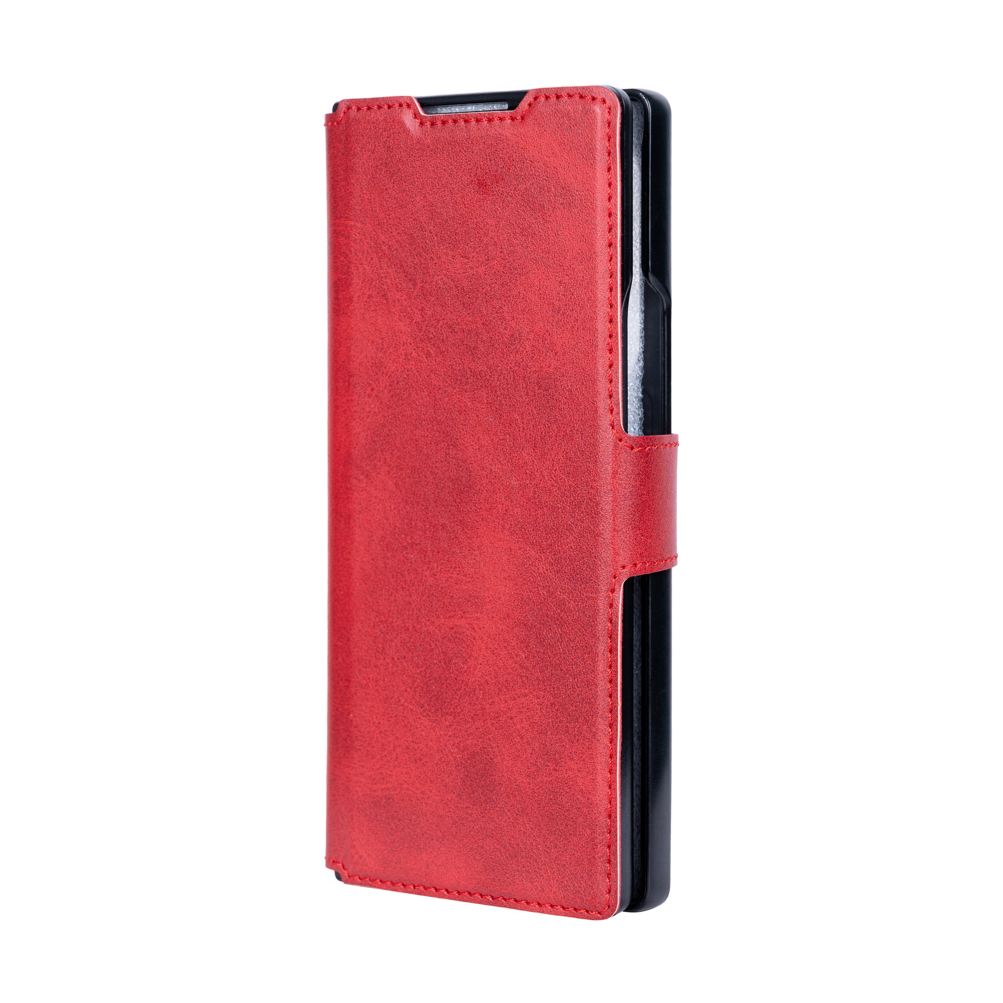 Rixus Wallet Case With Pen Holder For Samsung Galaxy Z Fold4 Red