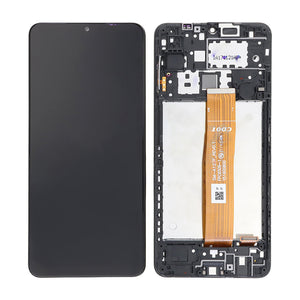 Samsung Galaxy A12 Nacho A127F Display And Digitizer With Frame Black OEM