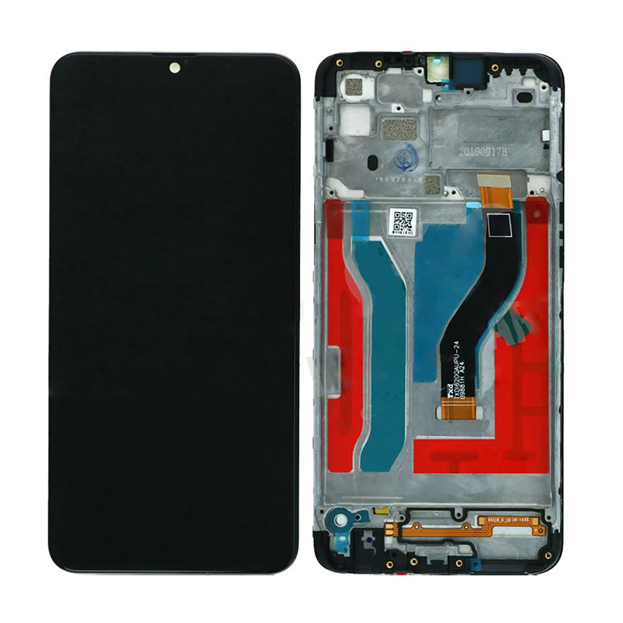 Samsung Galaxy A10S A107F Display And Digitizer With Frame Black OEM