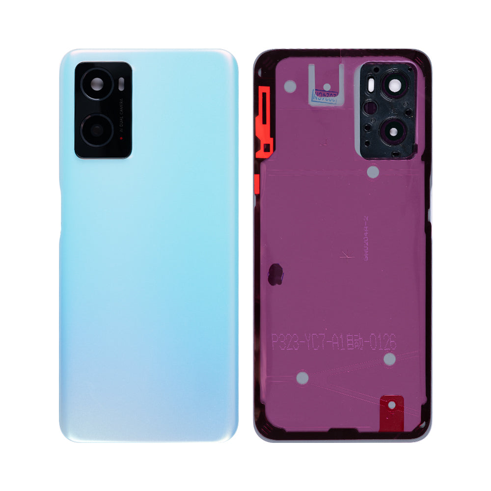 Oppo A76 (CPH2375) Back Cover Glowing Blue With Lens OEM