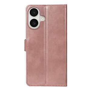Rixus Bookcase For Apple iPhone 16 Pink