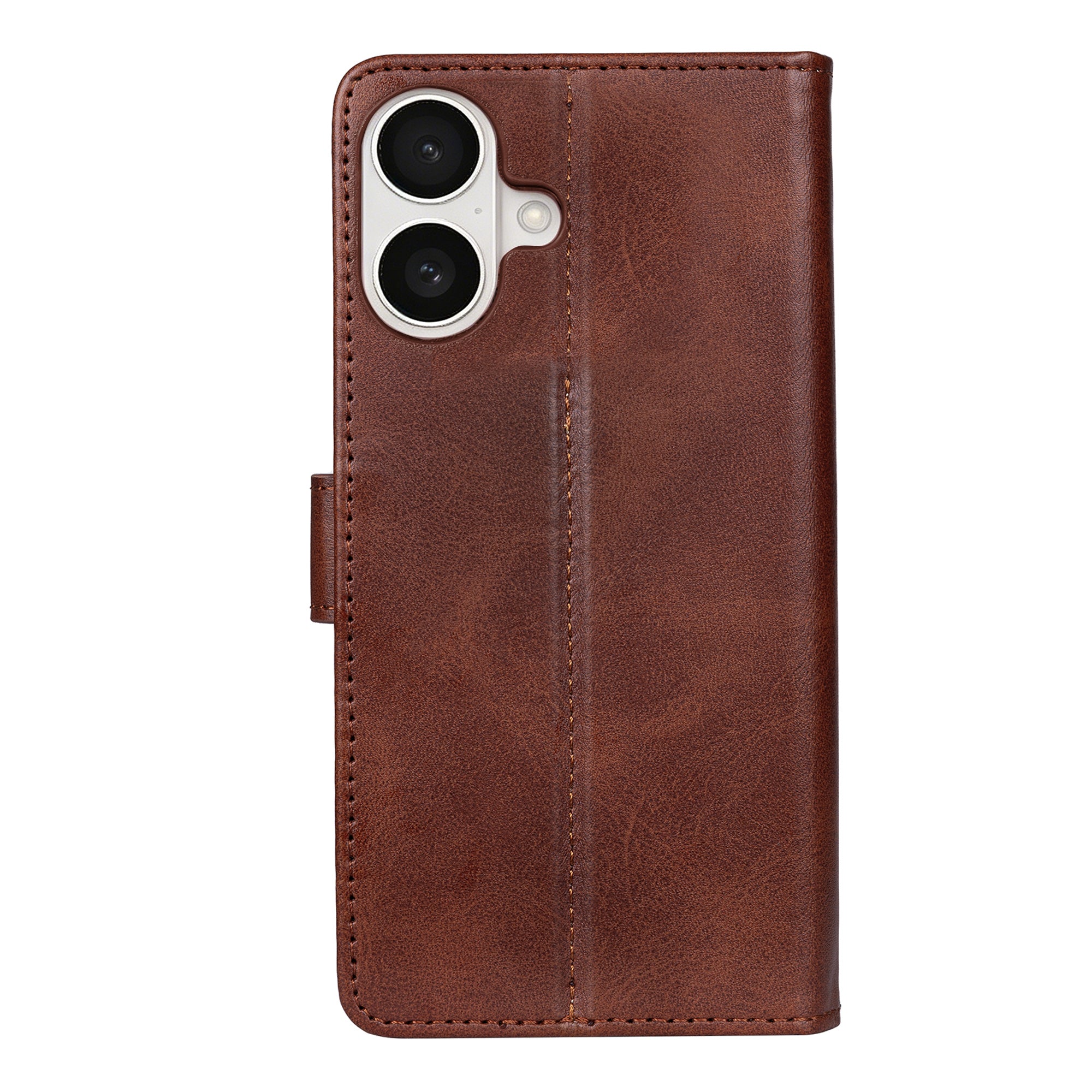Rixus Bookcase For Apple iPhone 16 Brown